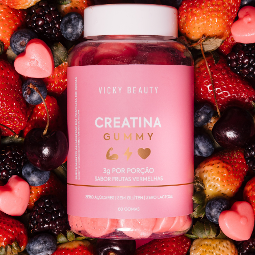 CREATINA - Sabor Frutas Vermelhas (60 gomas)