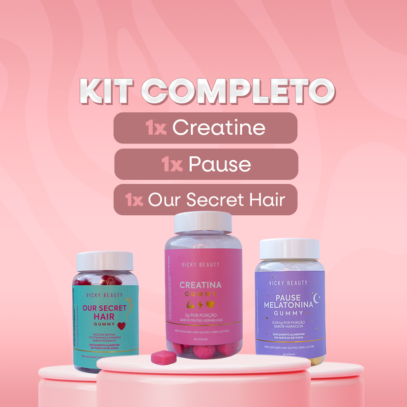 💫 KIT COMPLETO – Creatina + Our Secret Hair + Pause 🌟