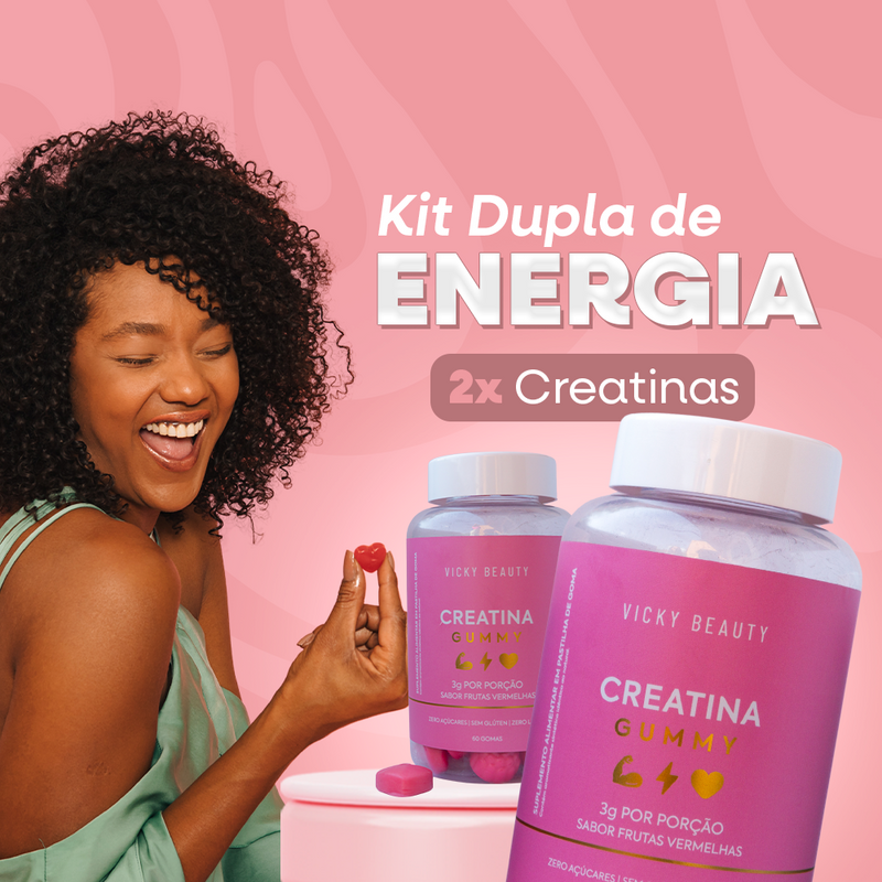 💚 KIT DUPLA DE ENERGIA – 2x Creatina 🍏